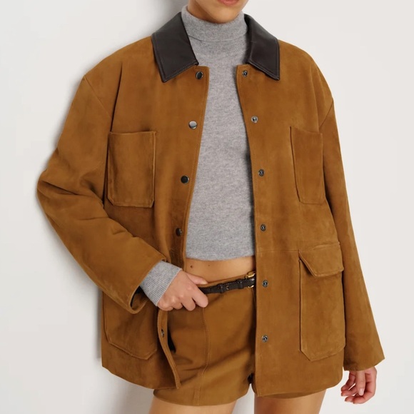 NEW NWT Reformation Veda Scottie Suede Jacket - Picture 3 of 6